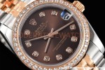 Rolex - Datejust Ladies 278381 31mm Jub Dia RG/SS Brn/Dia GDF MY8215