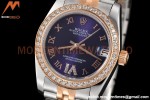 Rolex - Datejust Ladies 278381 31mm Jub Dia RG/SS Purp/Rmn GDF MY8215