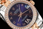Rolex - Datejust Ladies 278381 31mm Jub Dia RG/SS Purp/Rmn GDF MY8215