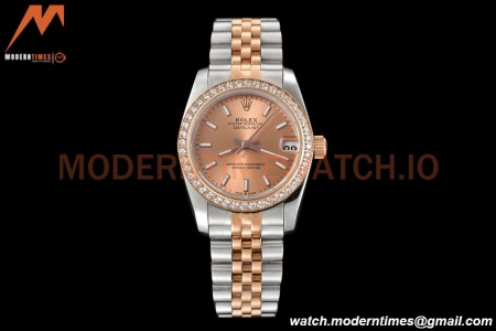 Rolex - Datejust Ladies 278381 31mm Jub Dia RG/SS Champ/Stk GDF MY8215
