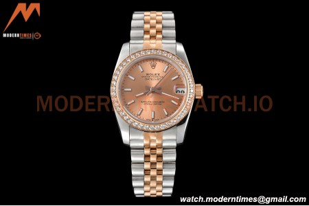 Rolex - Datejust Ladies 278381 31mm Jub Dia RG/SS Champ/Stk GDF MY8215