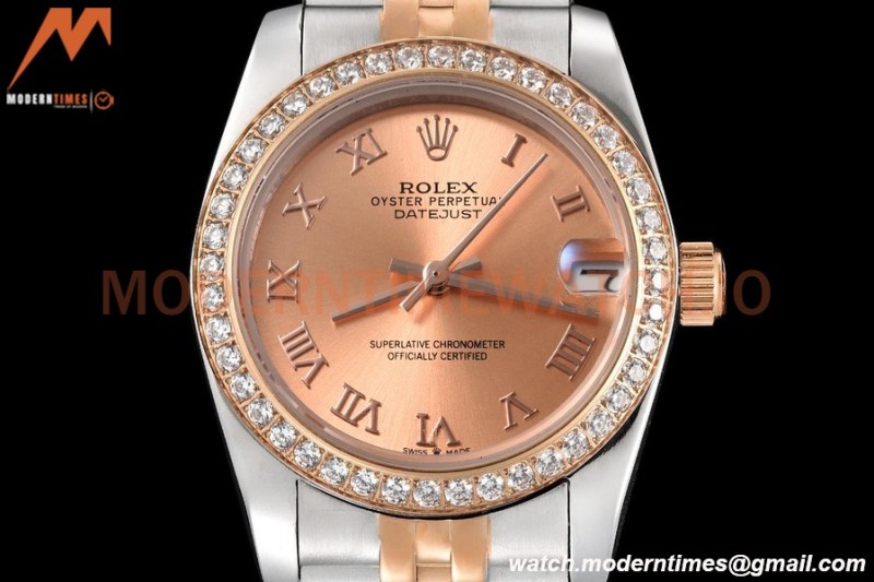 Rolex - Datejust Ladies 278381 31mm Jub Dia RG/SS Champ/Rmn GDF MY8215