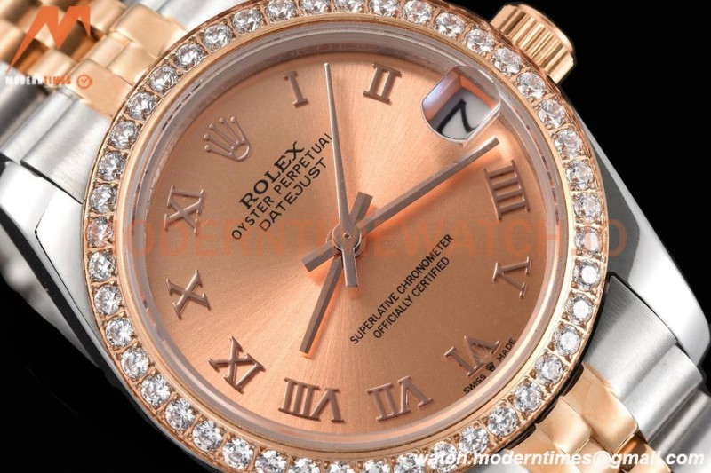 Rolex - Datejust Ladies 278381 31mm Jub Dia RG/SS Champ/Rmn GDF MY8215