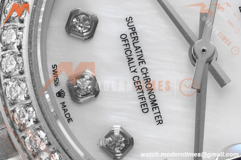 Rolex - Datejust Ladies 278384 31mm Jub Dia SS/SS W-Mop/Dia GDF MY8215