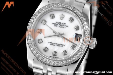 Rolex - Datejust Ladies 278384 31mm Jub Dia SS/SS W-Mop/Dia GDF MY8215