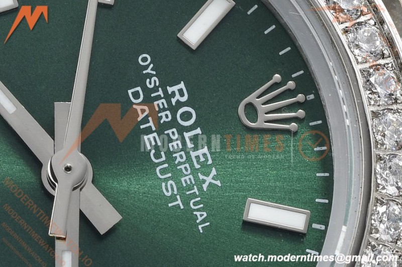Rolex - Datejust Ladies 278384 31mm Jub Dia SS/SS Grn/Stk GDF MY8215