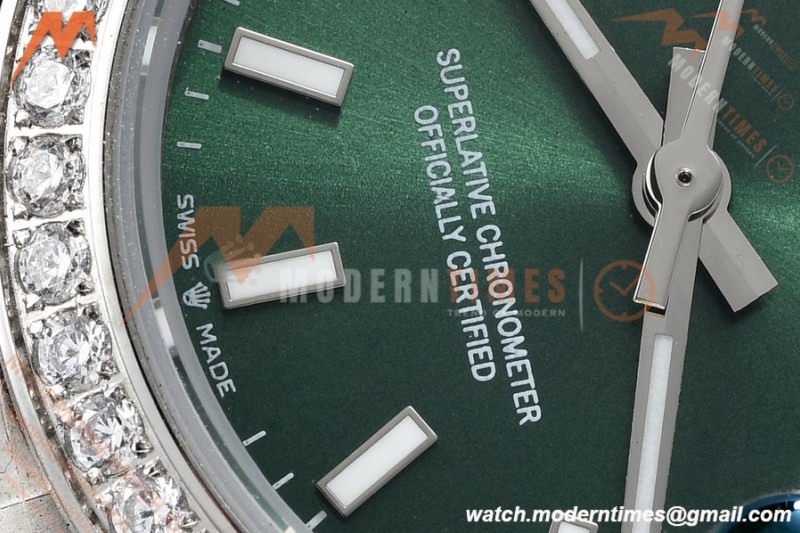 Rolex - Datejust Ladies 278384 31mm Jub Dia SS/SS Grn/Stk GDF MY8215