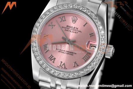 Rolex - Datejust Ladies 278384 31mm Jub Dia SS/SS Pink/Rmn GDF MY8215