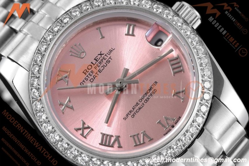 Rolex - Datejust Ladies 278384 31mm Jub Dia SS/SS Pink/Rmn GDF MY8215