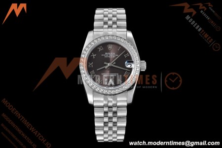 Rolex - Datejust Ladies 278384 31mm Jub Dia SS/SS Gry/Rmn/Dia GDF MY8215