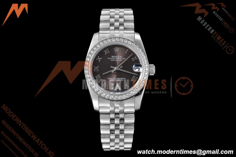 Rolex - Datejust Ladies 278384 31mm Jub Dia SS/SS Gry/Rmn/Dia GDF MY8215
