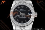 Rolex - Datejust Ladies 278384 31mm Jub Dia SS/SS Blk/Rmn GDF MY8215
