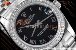 Rolex - Datejust Ladies 278384 31mm Jub Dia SS/SS Blk/Rmn GDF MY8215