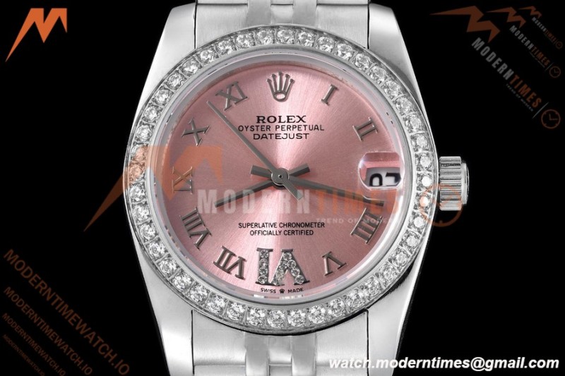 Rolex - Datejust Ladies 278384 31mm Jub Dia SS/SS Pink/Rmn/Dia GDF MY8215