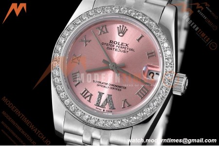 Rolex - Datejust Ladies 278384 31mm Jub Dia SS/SS Pink/Rmn/Dia GDF MY8215