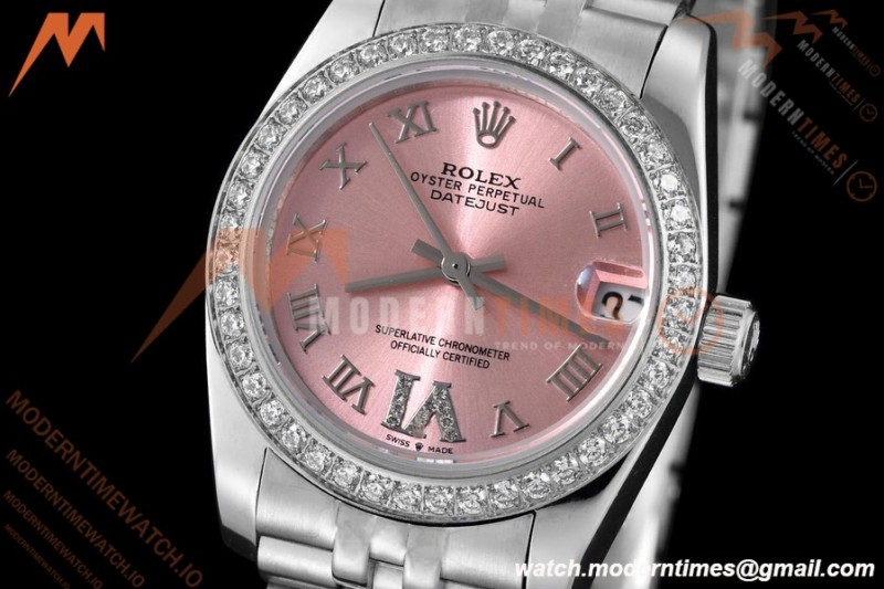 Rolex - Datejust Ladies 278384 31mm Jub Dia SS/SS Pink/Rmn/Dia GDF MY8215