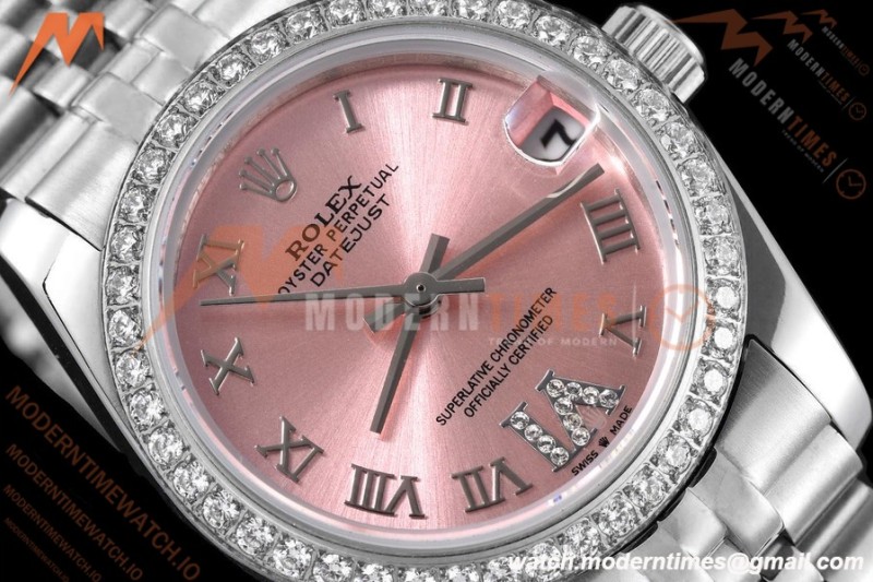 Rolex - Datejust Ladies 278384 31mm Jub Dia SS/SS Pink/Rmn/Dia GDF MY8215