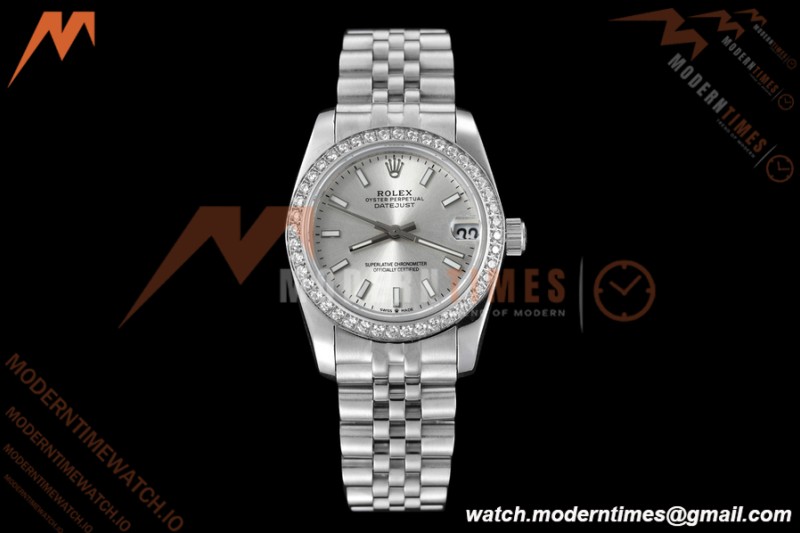 Rolex - Datejust Ladies 278384 31mm Jub Dia SS/SS Gry/Rmn GDF MY8215