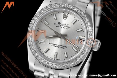 Rolex - Datejust Ladies 278384 31mm Jub Dia SS/SS Gry/Rmn GDF MY8215