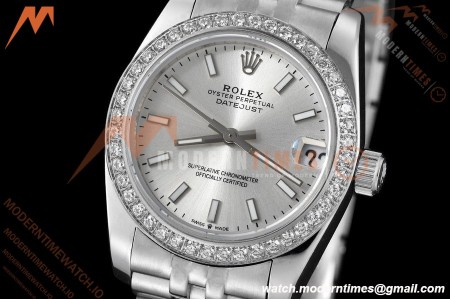 Rolex - Datejust Ladies 278384 31mm Jub Dia SS/SS Gry/Rmn GDF MY8215