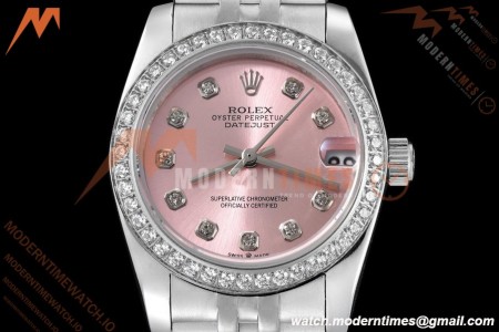 Rolex - Datejust Ladies 278384 31mm Jub Dia SS/SS Pink/Dia GDF MY8215