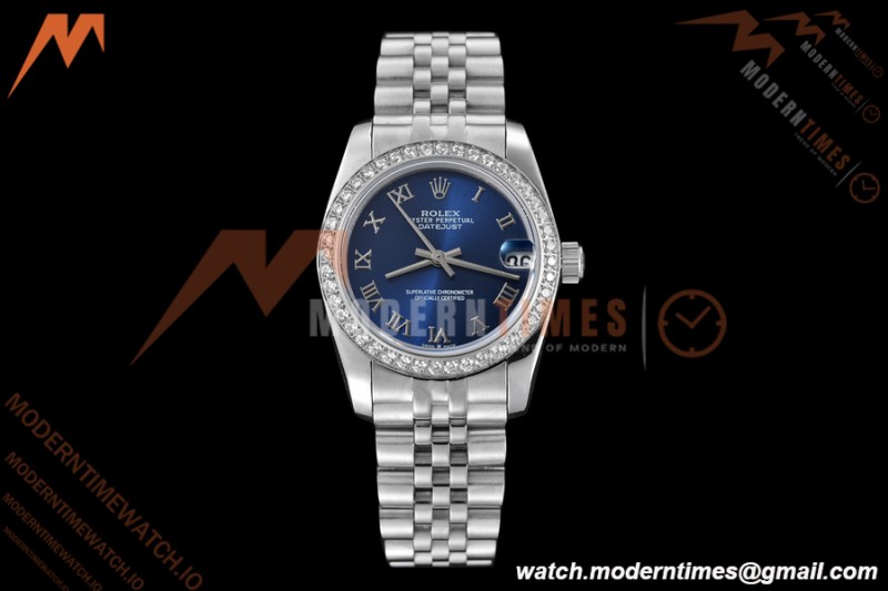 Rolex - Datejust Ladies 278384 31mm Jub Dia SS/SS Blu/Rmn GDF MY8215