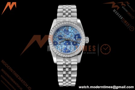 Rolex - Datejust Ladies 278384 31mm Jub Dia SS/SS Floral Motif/Dia GDF MY8215