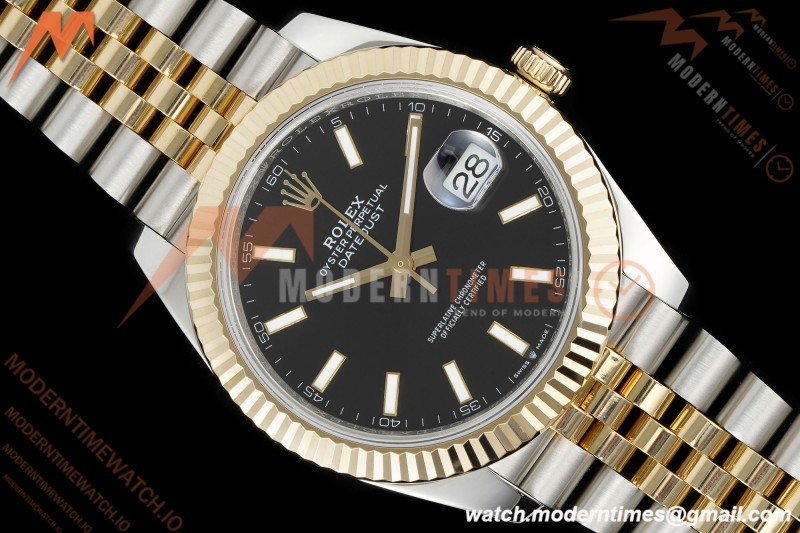 Rolex - DJ2 41mm 126333 Jub Flt Gold Wrapped Gain Weight YG/SS Blk/Stk 3EF V2 VR3235