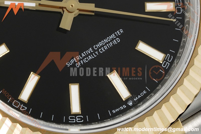 Rolex - DJ2 41mm 126333 Jub Flt Gold Wrapped Gain Weight YG/SS Blk/Stk 3EF V2 VR3235