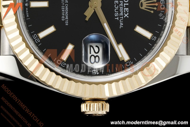 Rolex - DJ2 41mm 126333 Jub Flt Gold Wrapped Gain Weight YG/SS Blk/Stk 3EF V2 VR3235