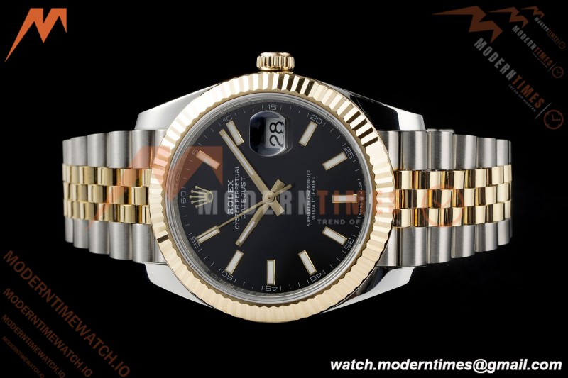 Rolex - DJ2 41mm 126333 Jub Flt Gold Wrapped Gain Weight YG/SS Blk/Stk 3EF V2 VR3235