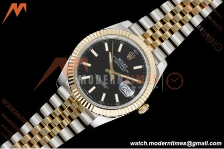 Rolex - DJ2 41mm 126333 Jub Flt Gold Wrapped Gain Weight YG/SS Blk/Stk 3EF V2 VR3235 | 롤렉스 - DJ2 41mm 126333 주브 플랫 골드 랩드 게인 웨이트 YG/SS 블랙/스틸 3EF V2 VR3235