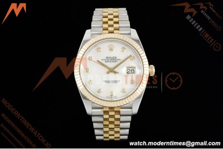 Rolex - DJ2 41mm 126333 Jub Flt Gold Wrapped Gain Weight YG/SS MOP/Dia 3EF V2 VR3235 | 롤렉스 - DJ2 41mm 126333 주브 플랫 골드 랩드 게인 웨이트 YG/SS MOP/Dia 3EF V2 VR3235