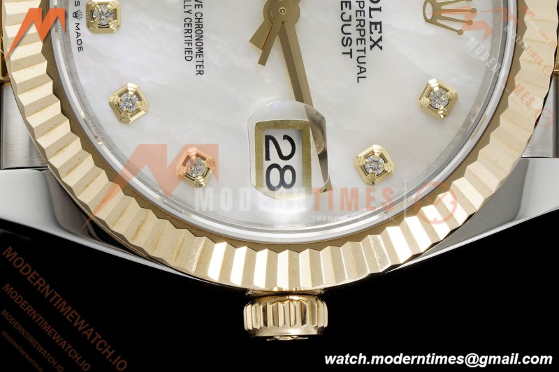 Rolex - DJ2 41mm 126333 Jub Flt Gold Wrapped Gain Weight YG/SS MOP/Dia 3EF V2 VR3235