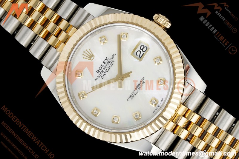 Rolex - DJ2 41mm 126333 Jub Flt Gold Wrapped Gain Weight YG/SS MOP/Dia 3EF V2 VR3235