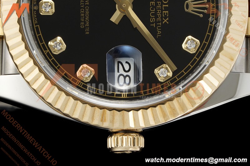 Rolex - DJ2 41mm 126333 Jub Flt Gold Wrapped Gain Weight YG/SS Blk/Dia 3EF V2 VR3235