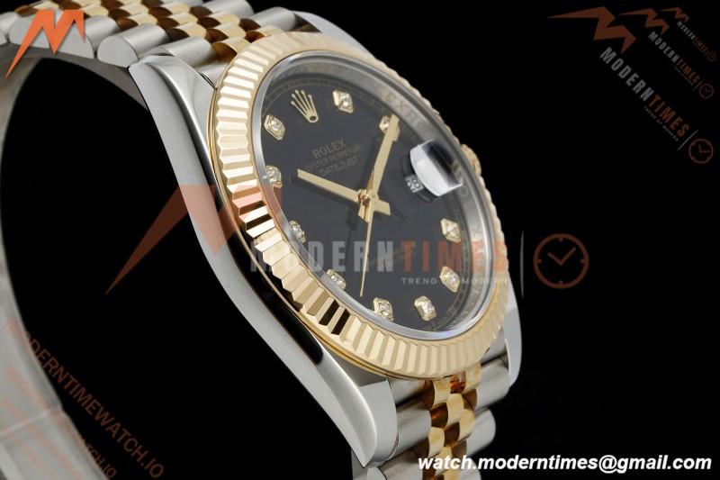 Rolex - DJ2 41mm 126333 Jub Flt Gold Wrapped Gain Weight YG/SS Blk/Dia 3EF V2 VR3235