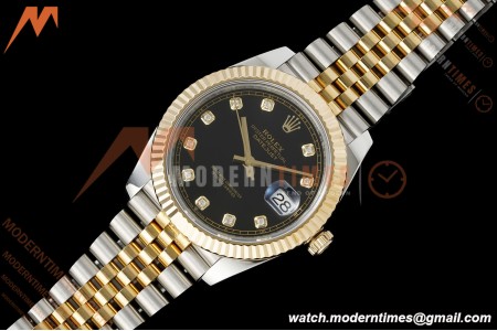 Rolex - DJ2 41mm 126333 Jub Flt Gold Wrapped Gain Weight YG/SS Blk/Dia 3EF V2 VR3235