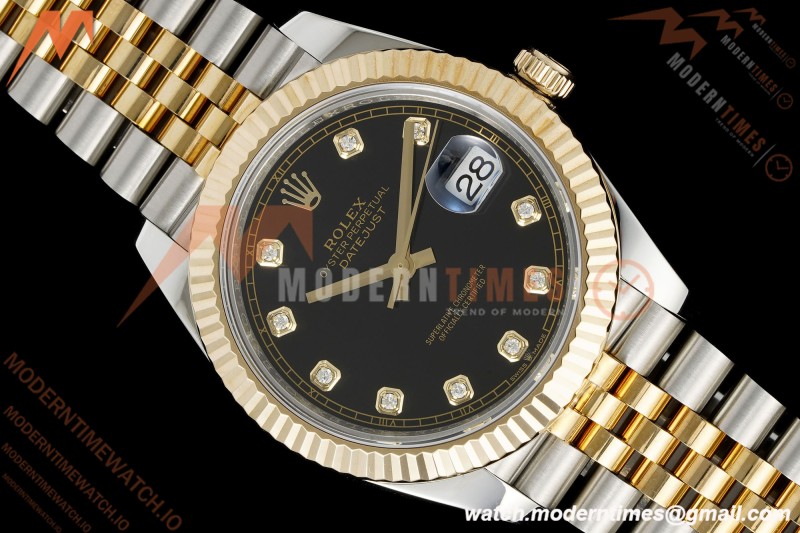 Rolex - DJ2 41mm 126333 Jub Flt Gold Wrapped Gain Weight YG/SS Blk/Dia 3EF V2 VR3235