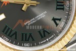 Rolex - DJ2 41mm 126333 Jub Flt Gold Wrapped Gain Weight YG/SS Wimbledon Grey/Rmn 3EF V2 VR3235