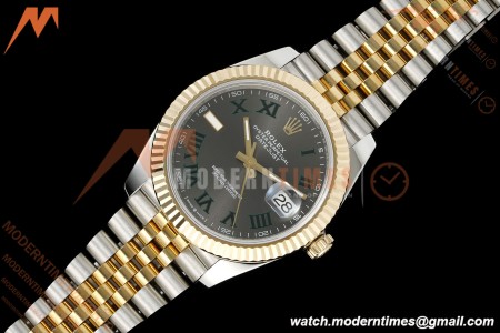 Rolex - DJ2 41mm 126333 Jub Flt Gold Wrapped Gain Weight YG/SS Wimbledon Grey/Rmn 3EF V2 VR3235
