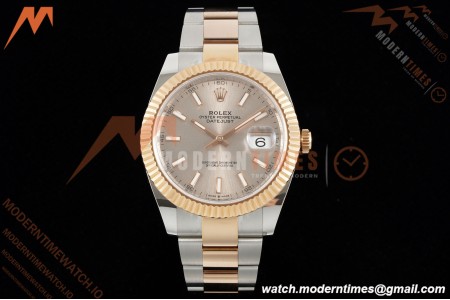 Rolex - Datejust 126331 41mm 904L Gain Weight Oys Flt RG/SS Champ/Stick ARF SH3235