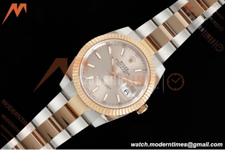 Rolex - Datejust 126331 41mm 904L Gain Weight Oys Flt RG/SS Champ/Stick ARF SH3235