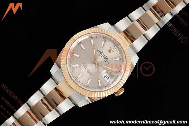 Rolex - Datejust 126331 41mm 904L Gain Weight Oys Flt RG/SS Champ/Stick ARF SH3235