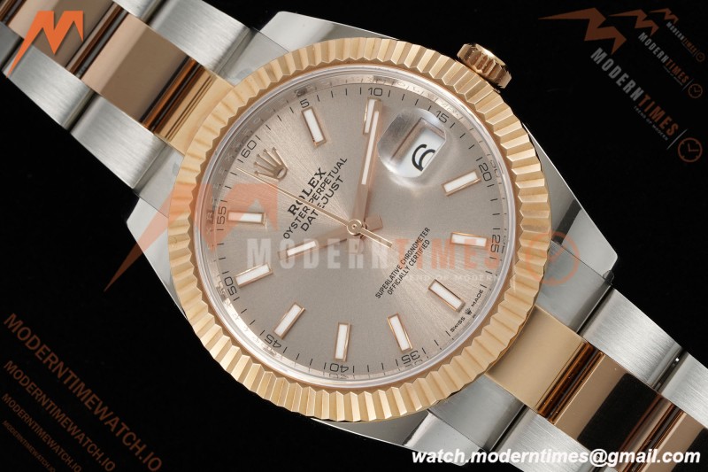 Rolex - Datejust 126331 41mm 904L Gain Weight Oys Flt RG/SS Champ/Stick ARF SH3235