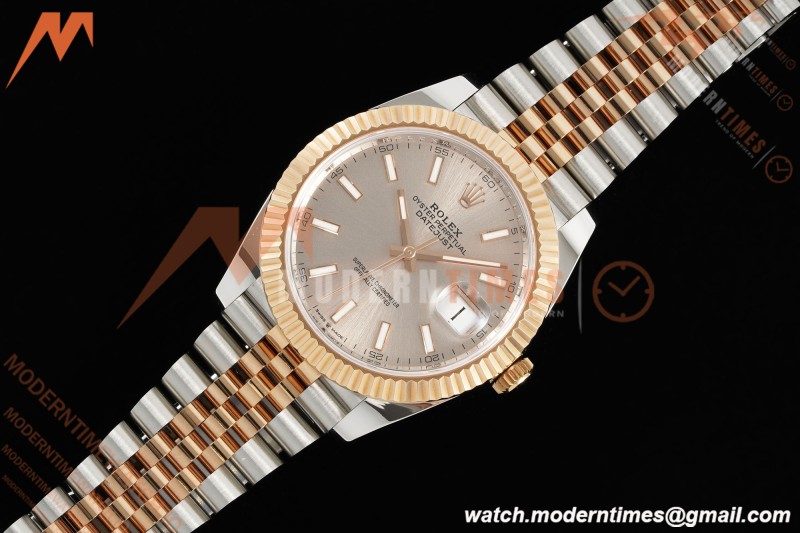 Rolex - Datejust 126331 41mm 904L Gain Weight Jub Flt RG/SS Champ/Stick ARF SH3235
