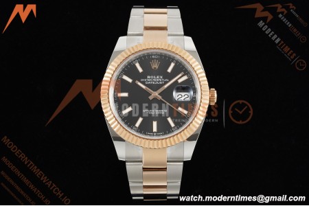 Rolex - Datejust 126331 41mm 904L Gain Weight Oys Flt RG/SS Blk/Stk ARF SH3235
