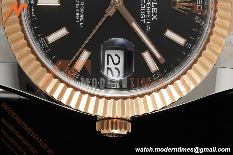 Rolex - Datejust 126331 41mm 904L Gain Weight Oys Flt RG/SS Blk/Stk ARF SH3235 | 롤렉스 - 데이트저스트 126331 41mm 904L 게인 웨이트 오이스터 퍼페츄얼 RG/SS 블랙/스틸 ARF SH3235