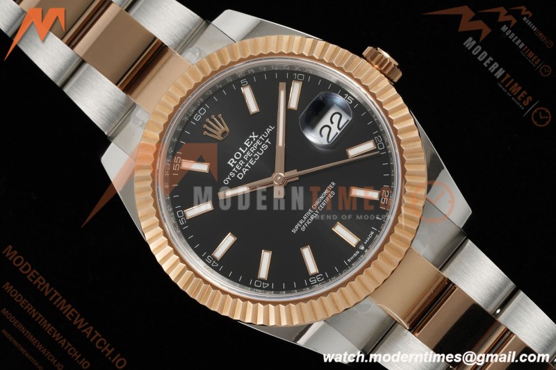 Rolex - Datejust 126331 41mm 904L Gain Weight Oys Flt RG/SS Blk/Stk ARF SH3235 | 롤렉스 - 데이트저스트 126331 41mm 904L 게인 웨이트 오이스터 퍼페츄얼 RG/SS 블랙/스틸 ARF SH3235