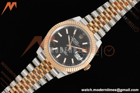 Rolex - Datejust 126331 41mm 904L Gain Weight Jub Flt RG/SS Blk/Stk ARF SH3235